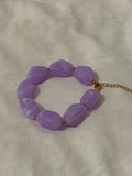 Chunky lila kralen armband