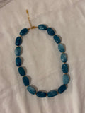 Chunky blauwe kralen ketting