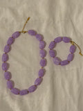 Chunky lila kralen set