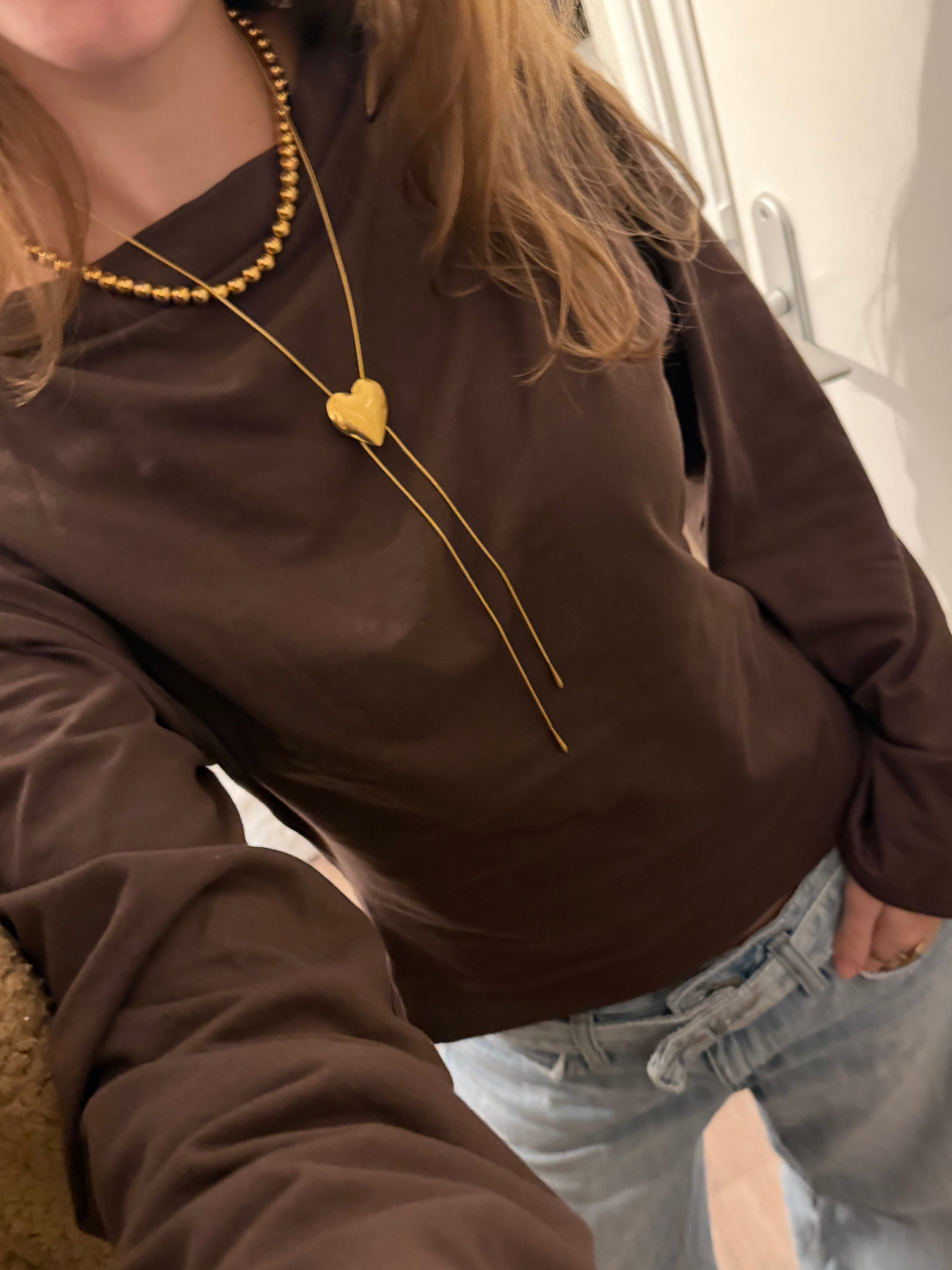 Hart Y-ketting verstelbaar bedel