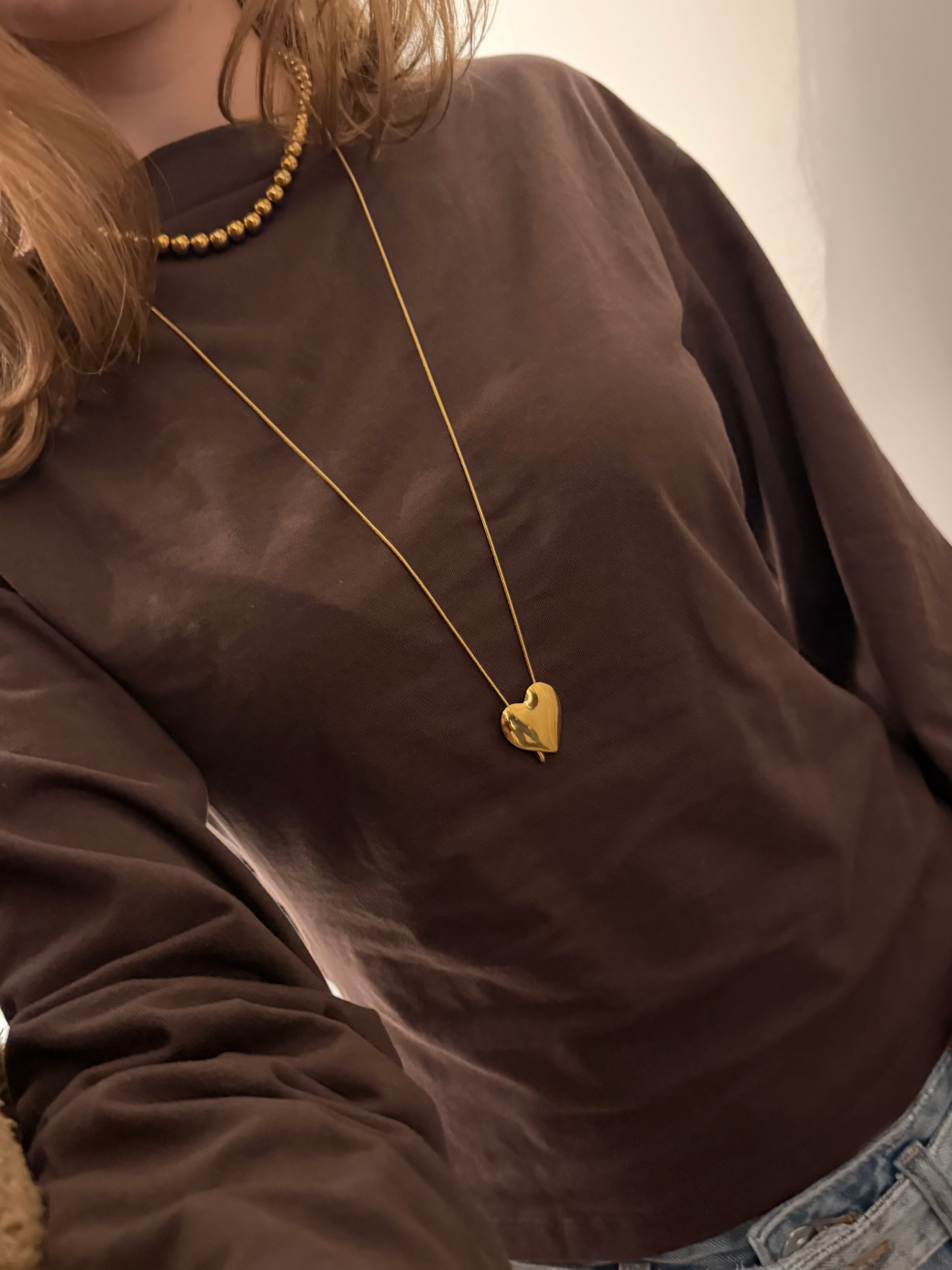 Hart Y-ketting verstelbaar bedel