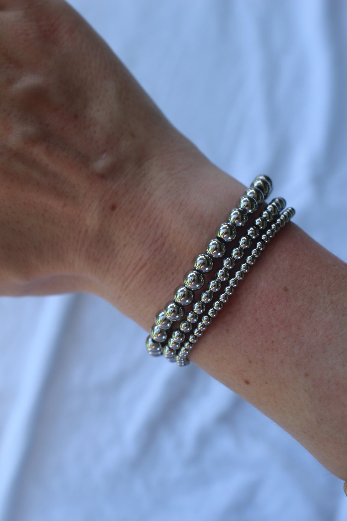 Beaded bracelet trio