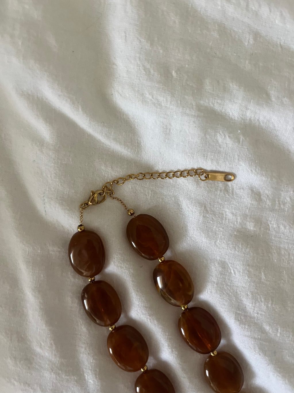 Bruine kralen ketting