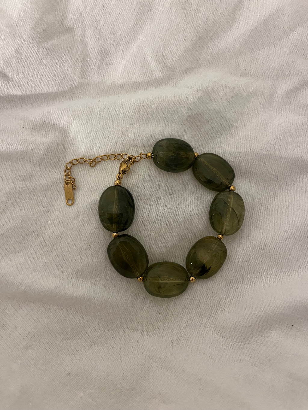 Groene kralen armband