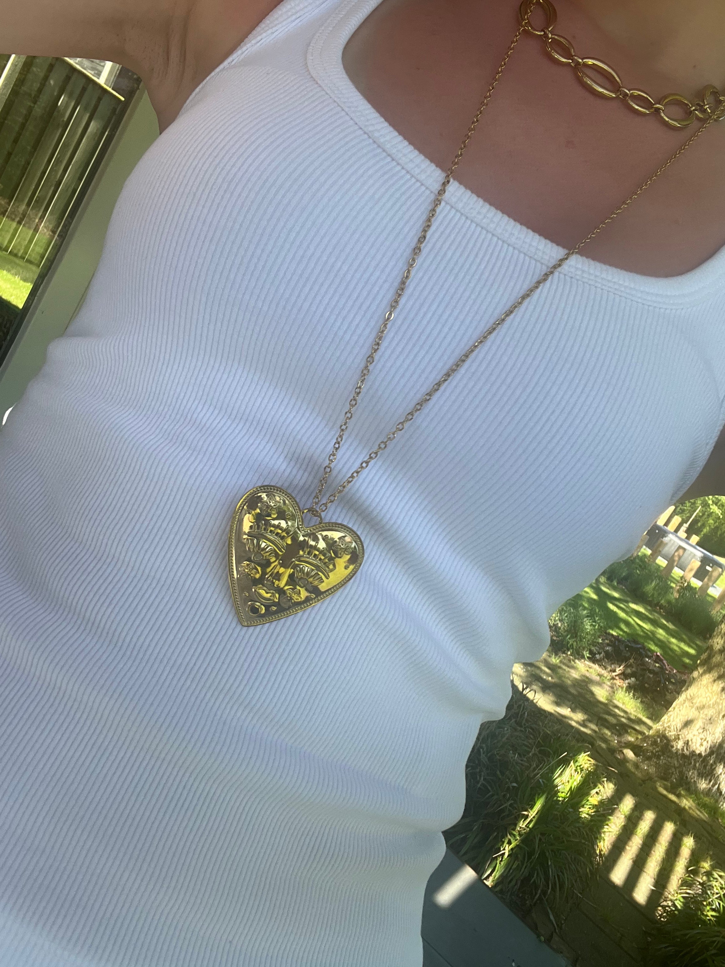 Lange diva hart ketting