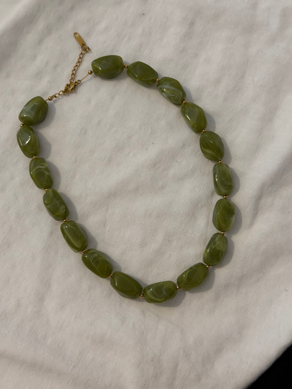Chunky groene kralen ketting