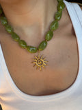 Groene sunny kralen ketting