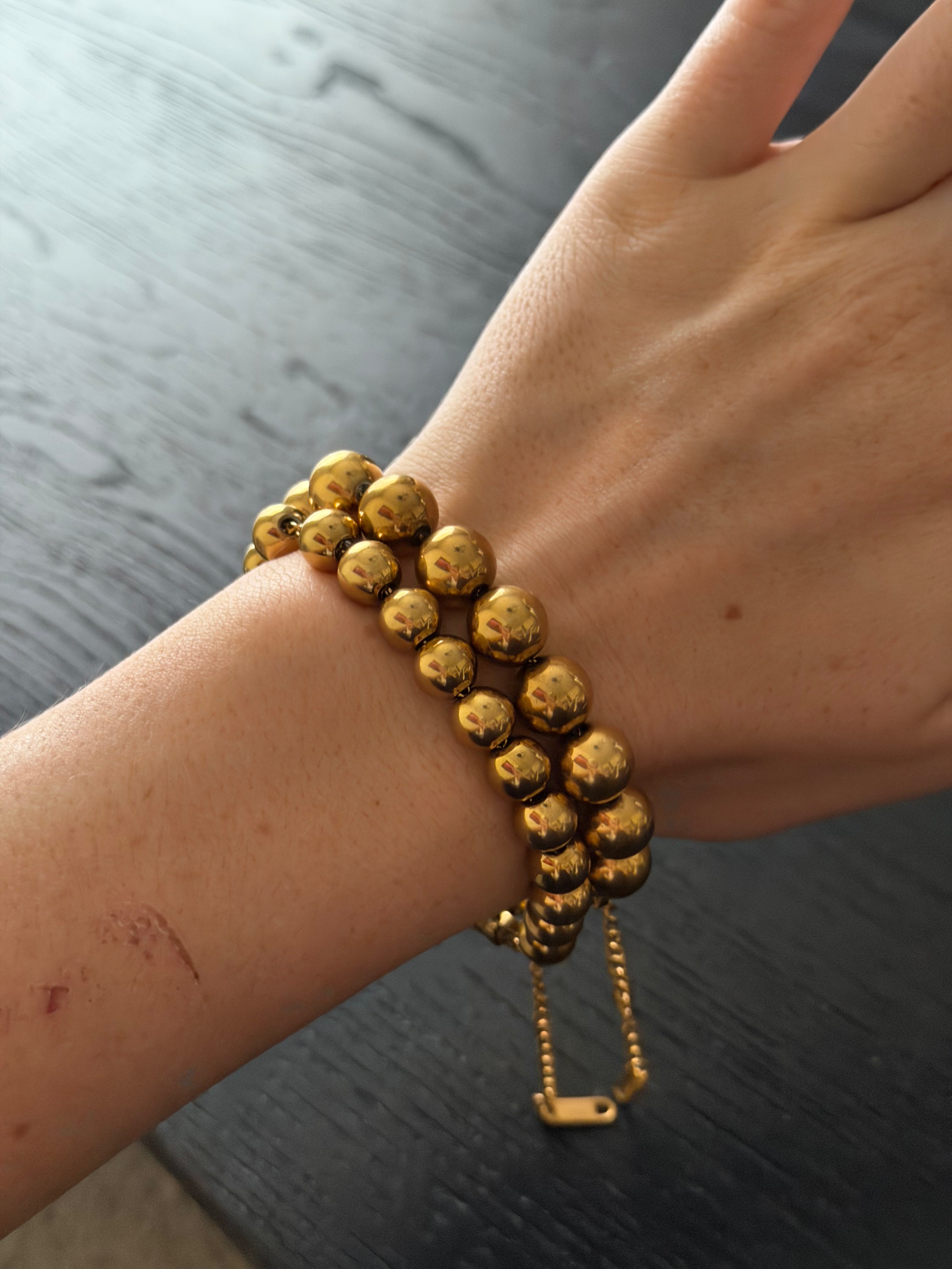Beaded bracelet duo