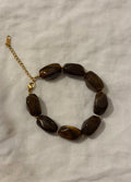 Chunky bruine kralen armband