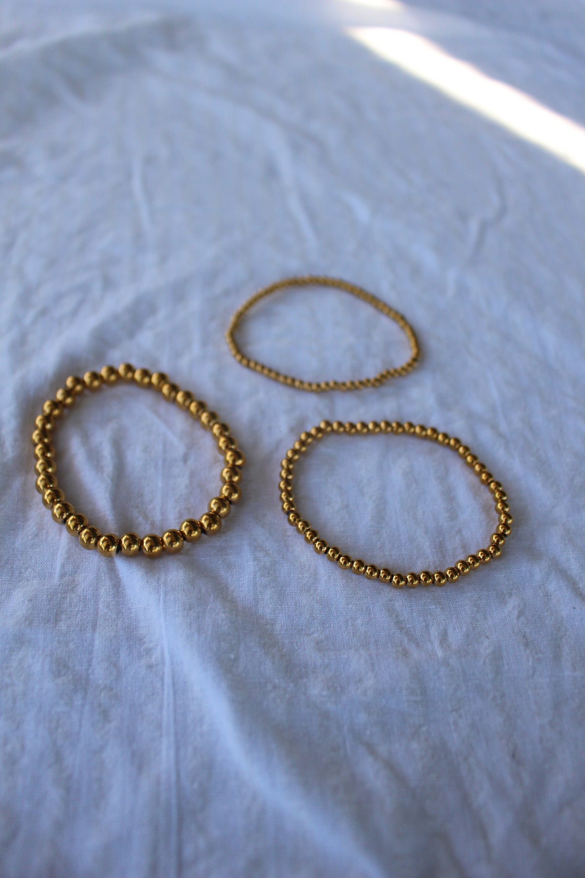 Beaded bracelet trio