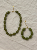 Chunky groene kralen set